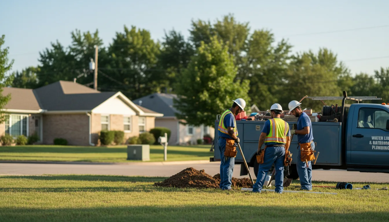 Residential water line and bathroom plumbing service in Saline, LA